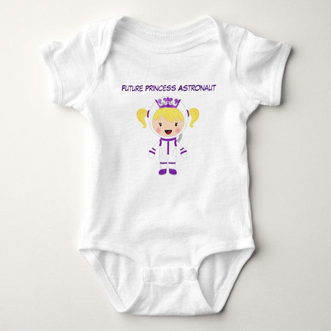 Body Mignonne princesse astronaute Baby Girl Bodysuit (Devant)