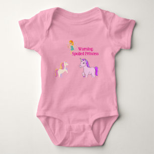 Body Mignonne "Princesse Spoiled" Bébé fille Bodysuit -