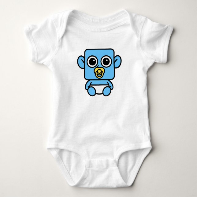 Body Mignonne Smilo Bodysuitavec Pacifique Jaune. (Devant)
