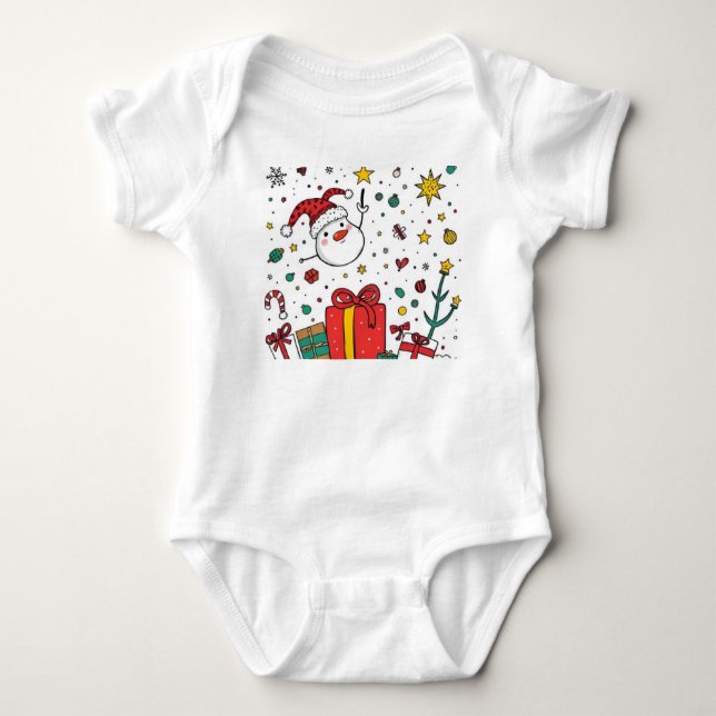 Body Mignonne tenue bébé de Noël (Devant)