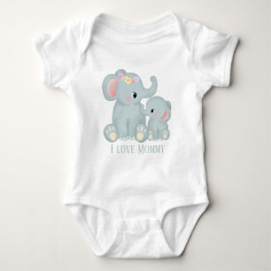 Body mignonne unisex maman amour ajouter texte éléphant