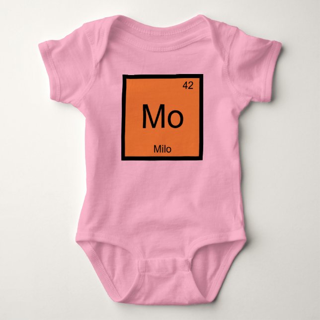 Body Milo Nom Chimie Élément Tableau périodique (Devant)