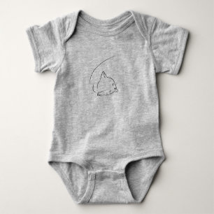 Body Mini Chat DTG Baby Outfit - Black Line Art De