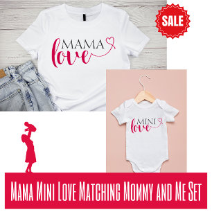 Body Mini Love Matching maman et moi Valentine Baby