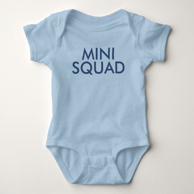Body Mini-Squad Cute Blue Boy Slogan Bodysuit (Devant)