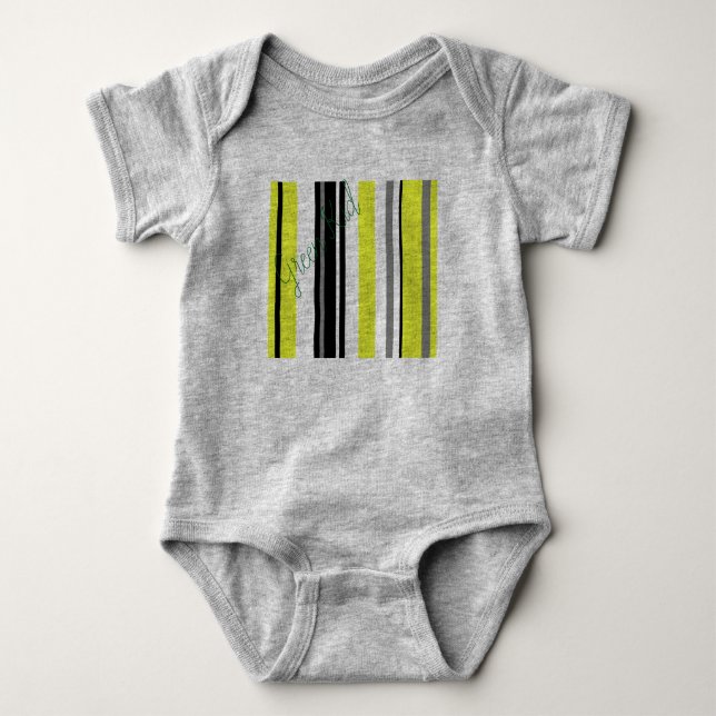 Body Minimalisme Jaune Bandes Noires (Devant)