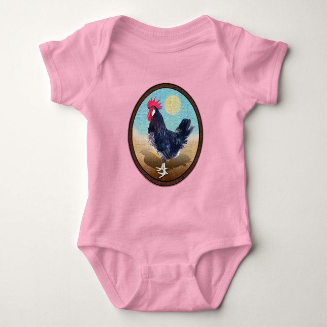 Body Minorque Rooster Vintage Oval (Devant)