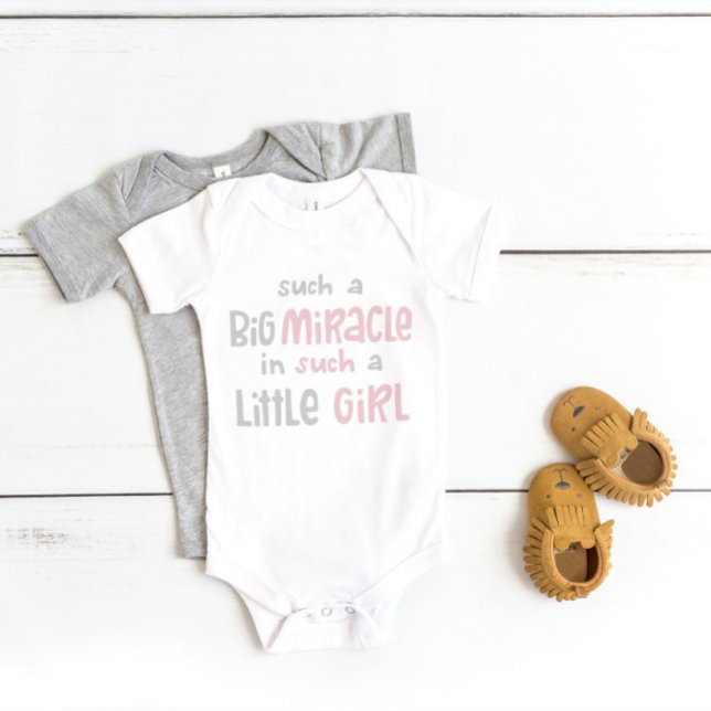 Body "Miracle Baby" Petite Fille Combinaison Rose (Créateur téléchargé)