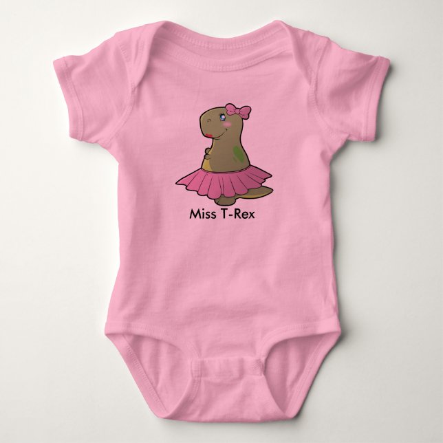 Body Mlle T-Rex Bodysuit Tutu de dinosaure de bébé (Devant)