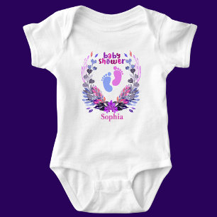Body Modèle floral de Baby shower mou personnalisé