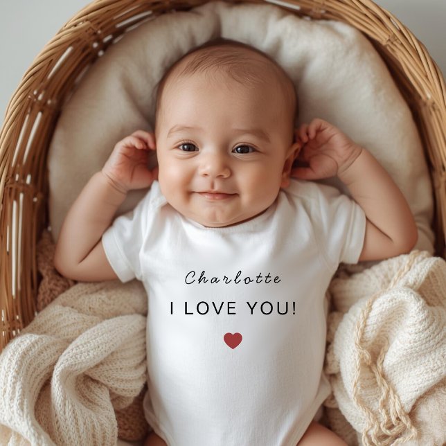 Body Modern Personalized Valentine Baby Bodysuit (Créateur téléchargé)