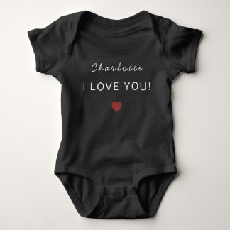 Body Modern Personalized Valentine Baby Bodysuit