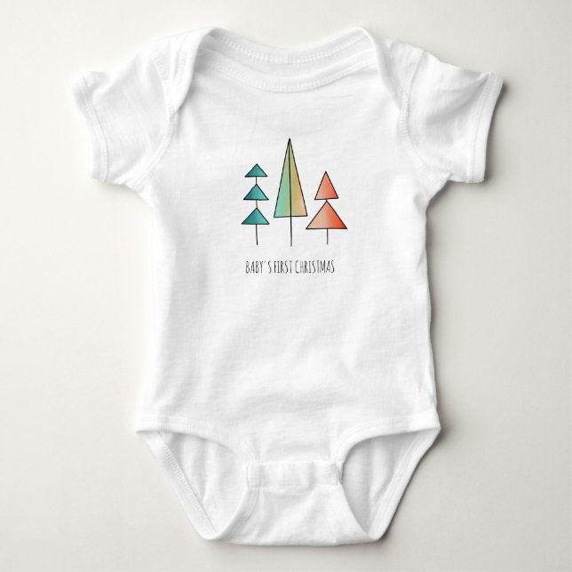 Body moderne arc-en-ciel arbres roses sarcelle simple m (Devant)