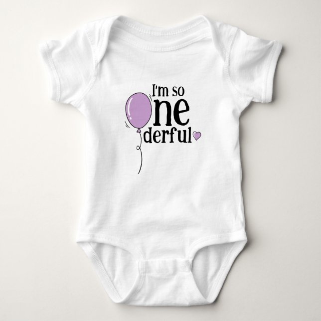 Body Moderne Cute Lilac Ballon Anniversaire (Devant)
