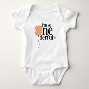 Body Moderne Cute Orange Ballon Anniversaire