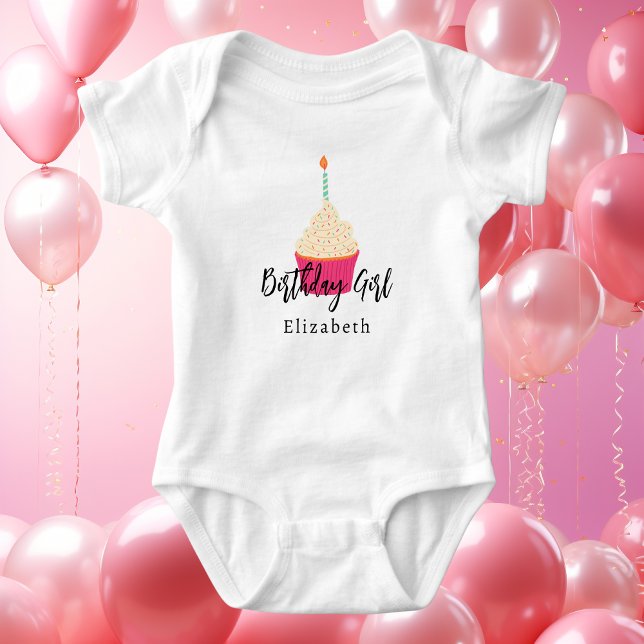 Body Moderne stylish mignonne bébé fille 1er anniversai (Créateur téléchargé)