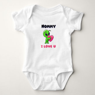 Body "Mommy I Love U" Cute Baby Alien Heart