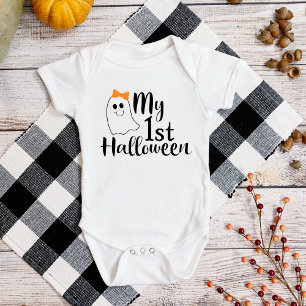 Body Mon 1er Halloween Bébé Fille Fantôme Mignonne