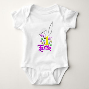 Body Mon 1er maillot blanc de bébé de Pâques - Pâques