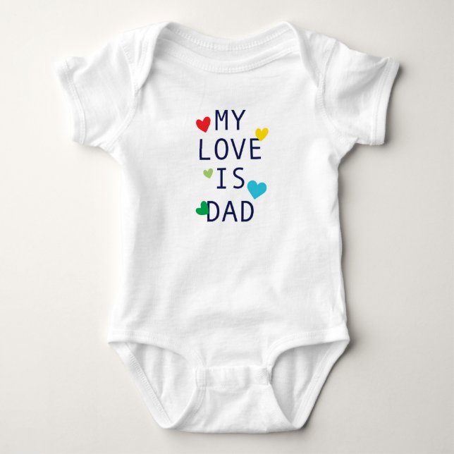 Body Mon amour est papa" Bébé Bodysuit (Devant)
