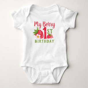 Body Mon Berry 1er Anniversaire Mignon Strawberry 
