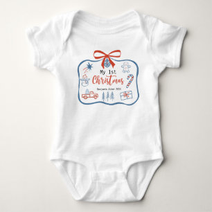 Body Mon Bodysuit personnalisé pour mon 1er Noël Bébé