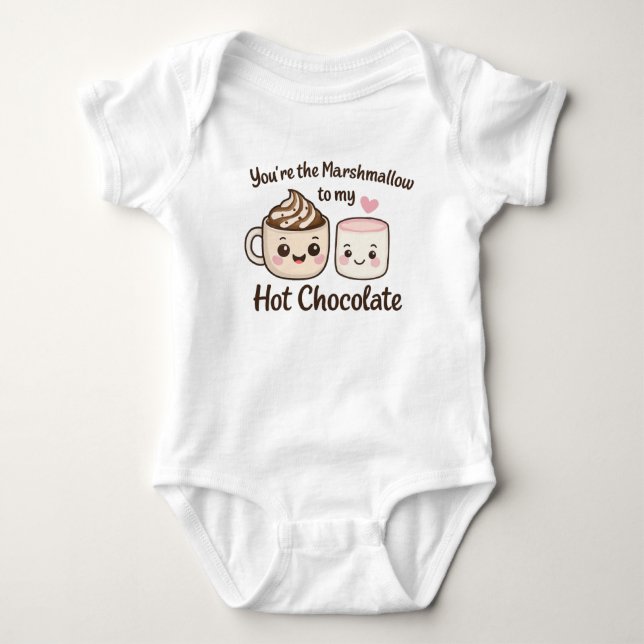 Body Mon doux bébé en marshmallow et chocolat chaud (Devant)