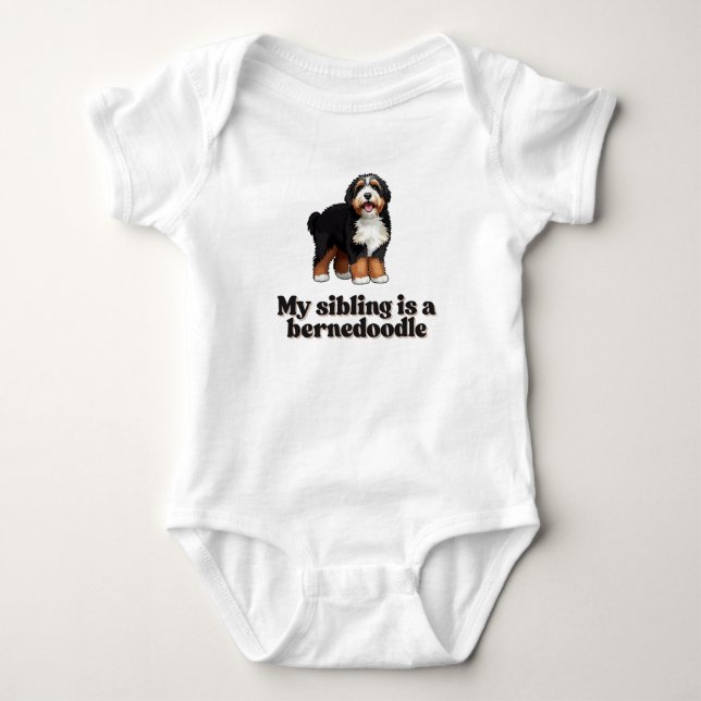 Body "Mon frère est un bernedoodle" Bébé un morceau (Devant)