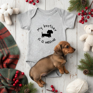 Body Mon frère est un mauviette - Cadeau bébé chien vie