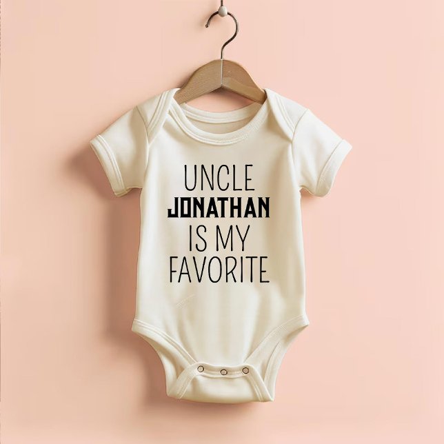 Body Mon Oncle Est Mon Favori Funny Branché Genre Neutr (Uncle Is My Favorite Funny Trendy ﻿Gender Neutral Baby Bodysuit)
