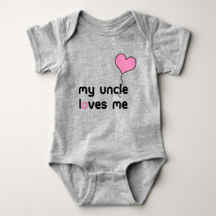 Body Mon Oncle M'Aime Balloon Coeur Rose