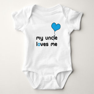 Body Mon oncle m'aime bleu vif Coeur Balloon