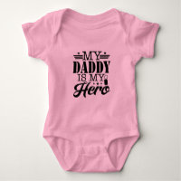 Mon Papa Est Mon Héros Baby Bodysuit