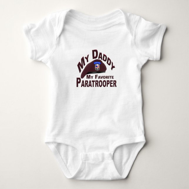 Body Mon Papa - Mon Paratrooper Préféré - Bébé Sauteur (Devant)