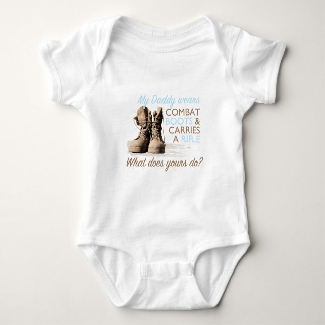 Body Mon papa porte des bottes de combat (Devant)