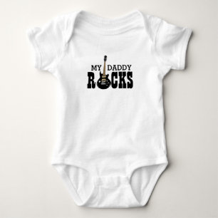 Body "Mon papa Rocks !" avec guitare électrique Baby B