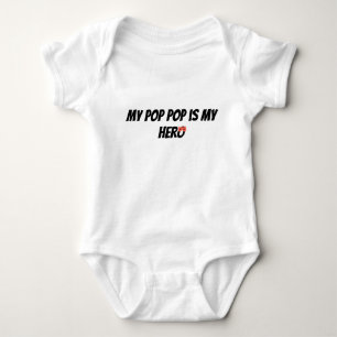 Body Mon Papi est mon héros Superhero Baby Bodysuit