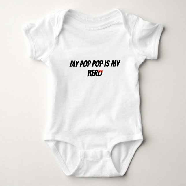Body Mon Papi est mon héros Superhero Baby Bodysuit (Devant)
