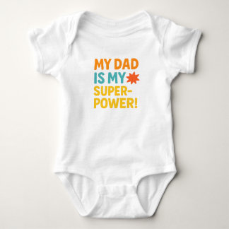 Body Mon père est ma super-puissance - Bold Neon Typogr