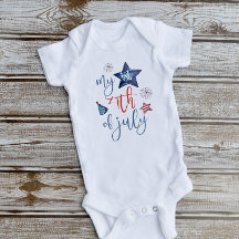 Mon premier 4 juillet - Nom Bodysuit bébé