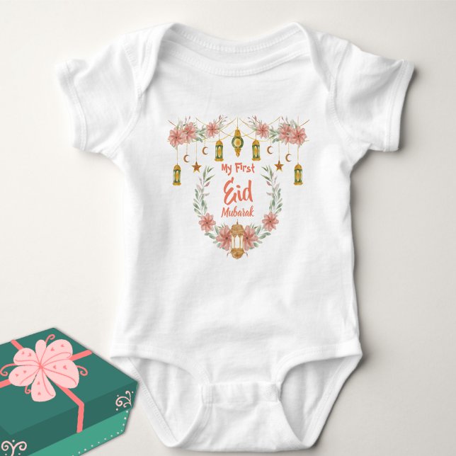 Body Mon premier Aïd Moubarak Fleurs mignonnes Lampe Lu (Créateur téléchargé)