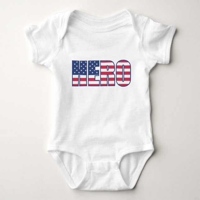 Body Mon premier bodysuit avec drapeau américain pour b (Devant)