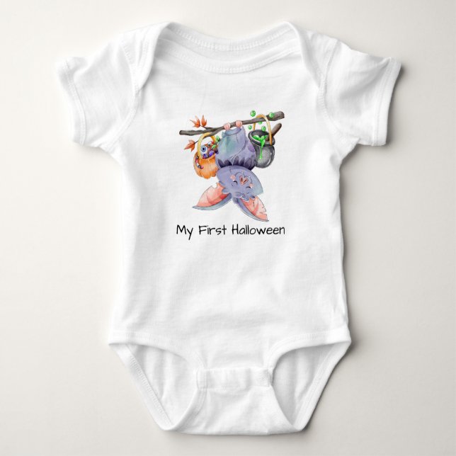 Body Mon premier chat mou d'Halloween (Devant)