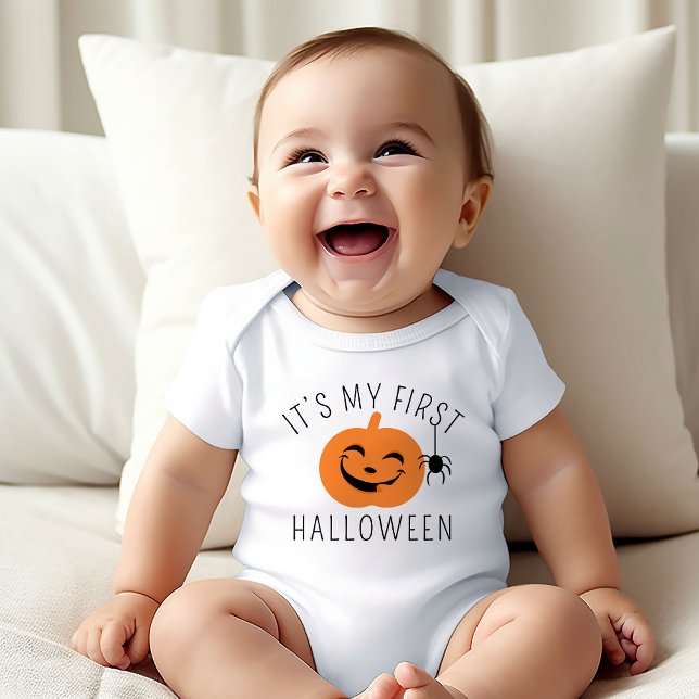 Body Mon Premier Garçon Bébé Citrouille Araignée Hallow (Créateur téléchargé)