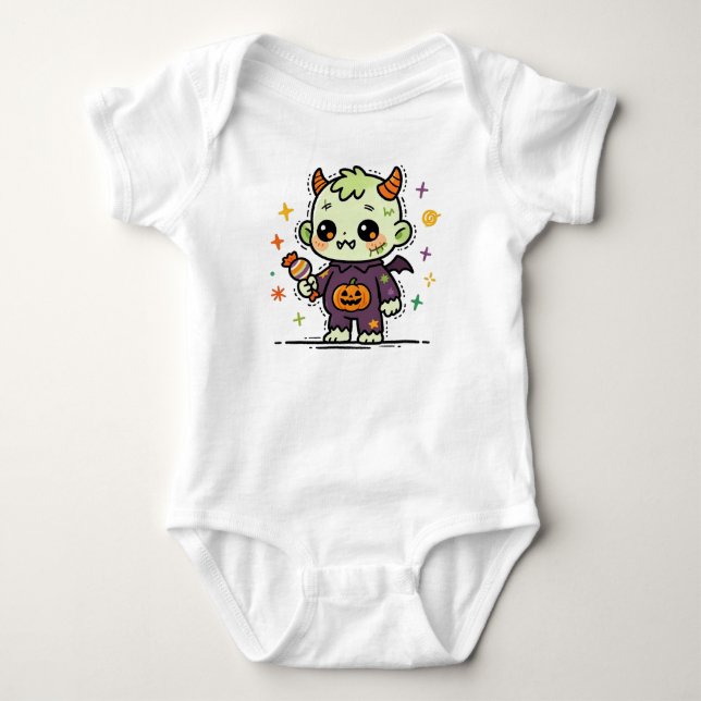 Body Mon premier Halloween, monstre mignon (Devant)