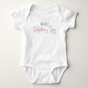 Body Mon premier jour de la Saint-Valentin cœur de scri