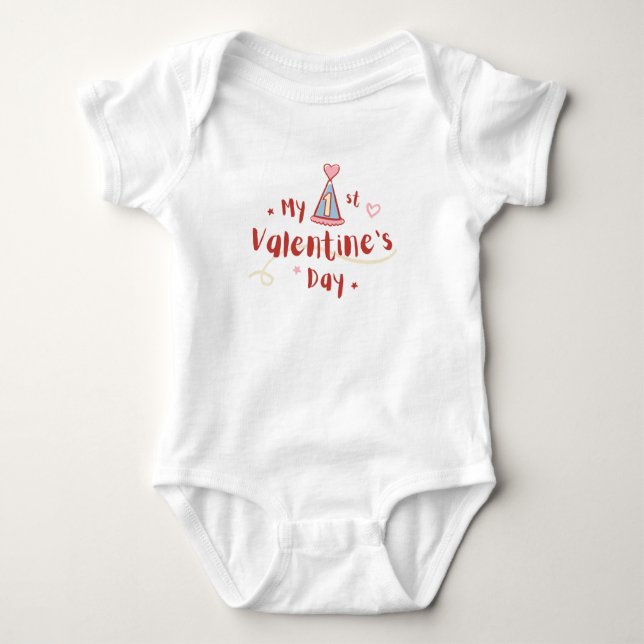 Body Mon premier maillot de bébé de la Saint Valentin (Devant)