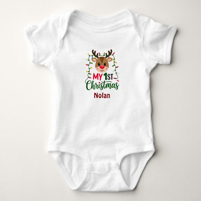 Body Mon premier maillot de bébé de Noël (Devant)