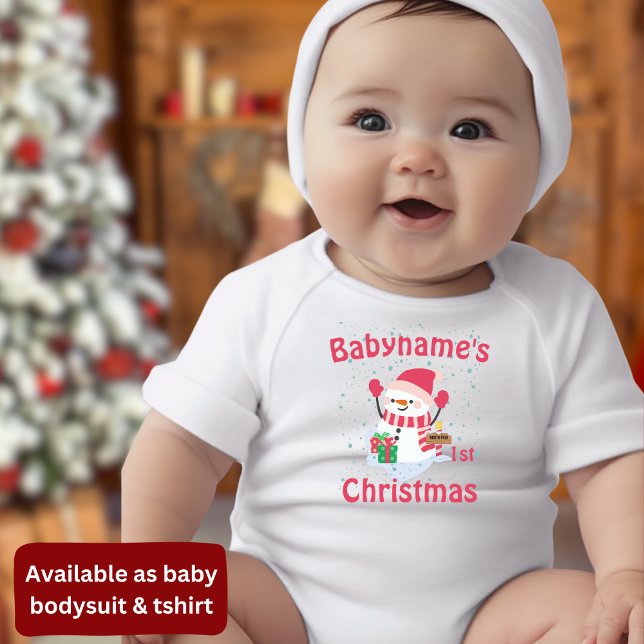 Body Mon premier Noël avec le nom mignon snowmen (Créateur téléchargé)
