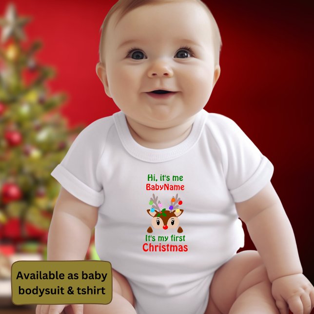 Body Mon premier Noël avec le nom Salut c'est moi (Créateur téléchargé)